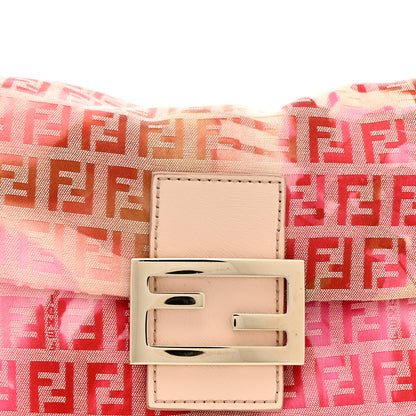 Fendi Zucchino Vitello Floral Mini Forever Mama Baguette Pink Multicolor 8 of 14