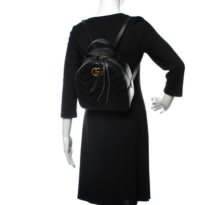 Gucci Calfskin Matelasse GG Marmont Backpack Black 2 of 9