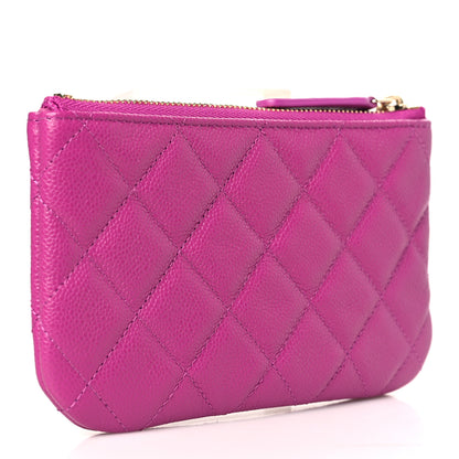 Chanel Caviar Quilted Small Cosmetic Case Purple 3 of 7