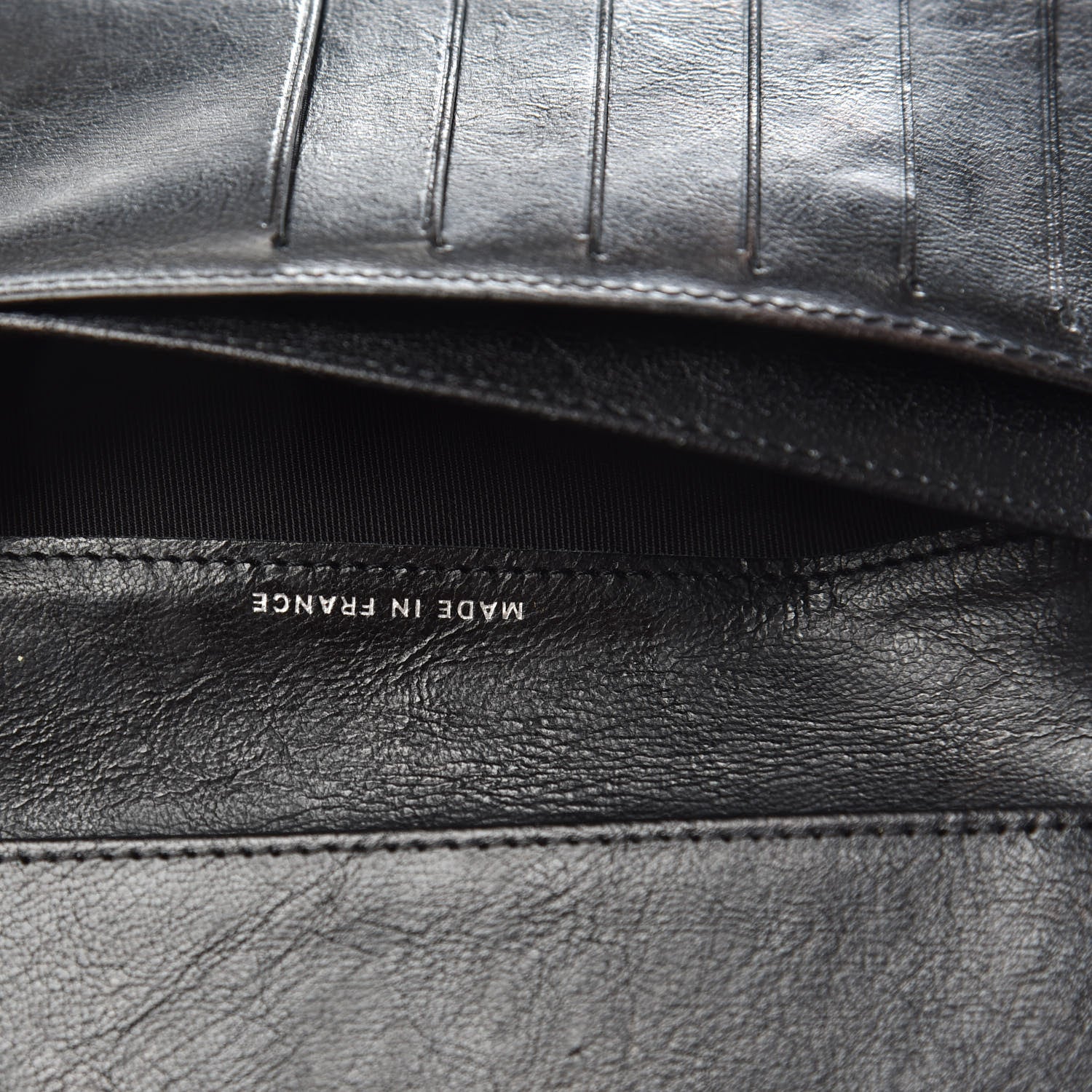 Chanel Calfskin Quilted Large Flap Wallet Black 7 of 12