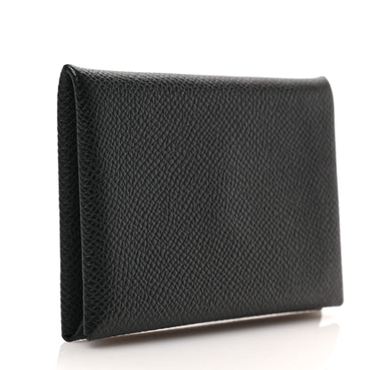 Hermes Epsom Calvi Card Case Black 3 of 6