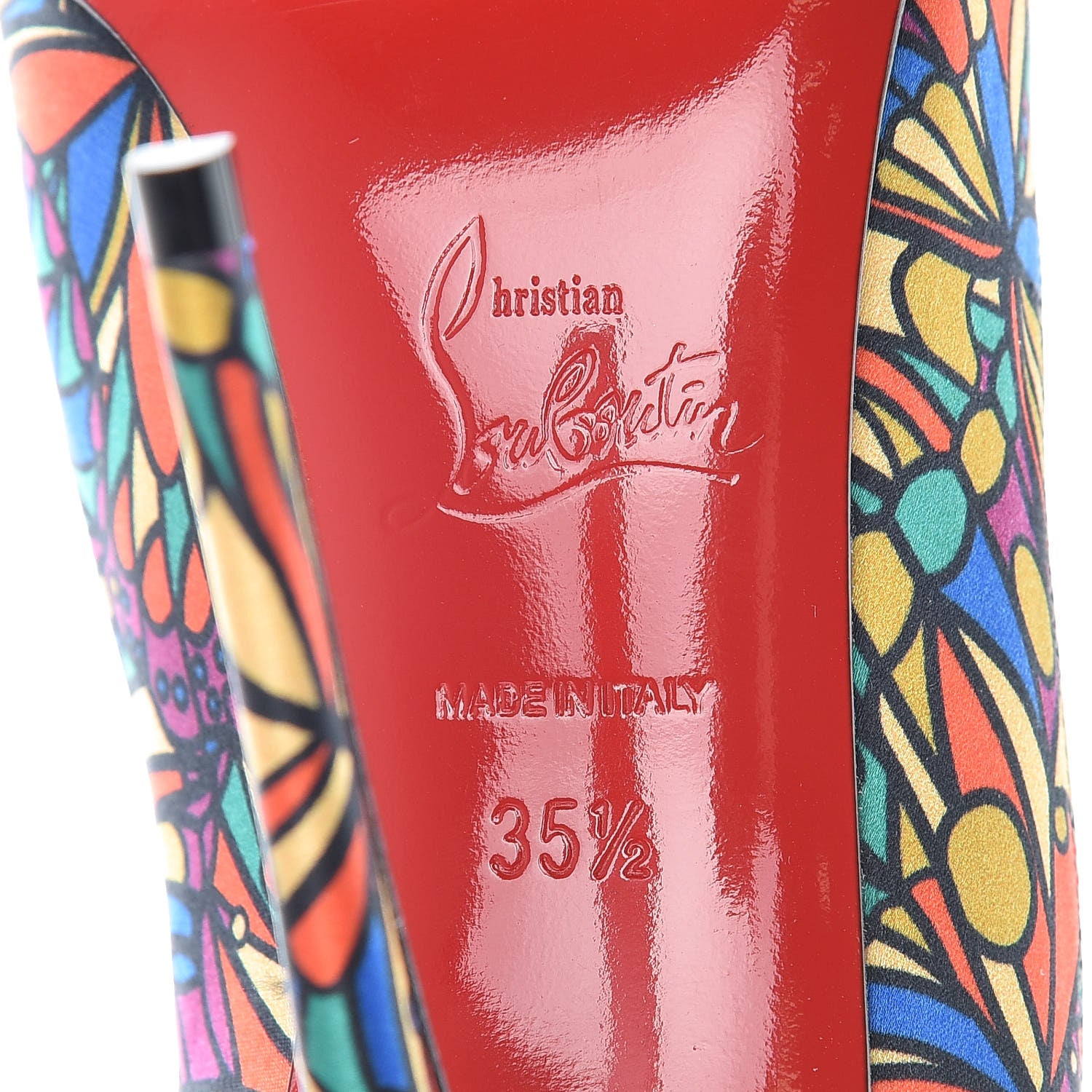 Christian Louboutin Satin Vitrail So Kate 120 Pumps 35.5 Multicolor 7 of 8
