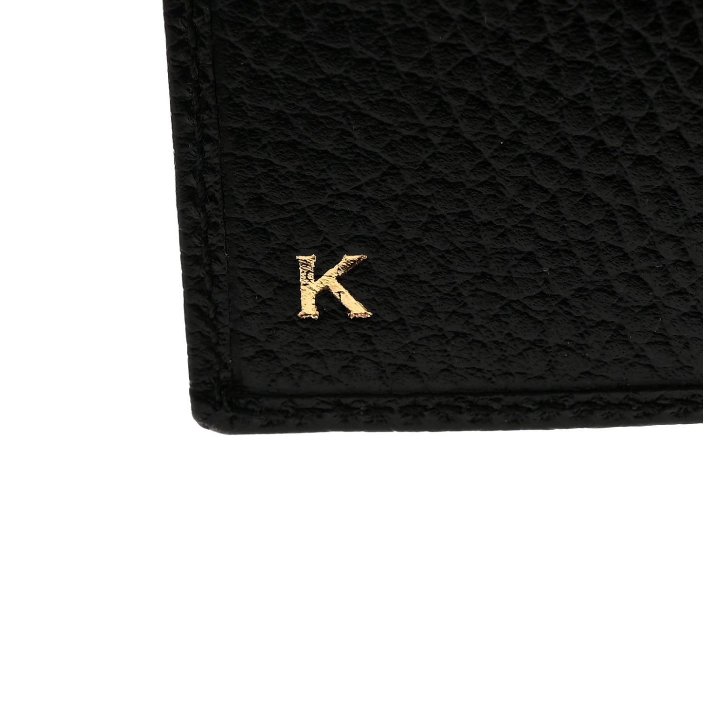 Pebbled Calfskin GG Marmont 6 Key Holder Black