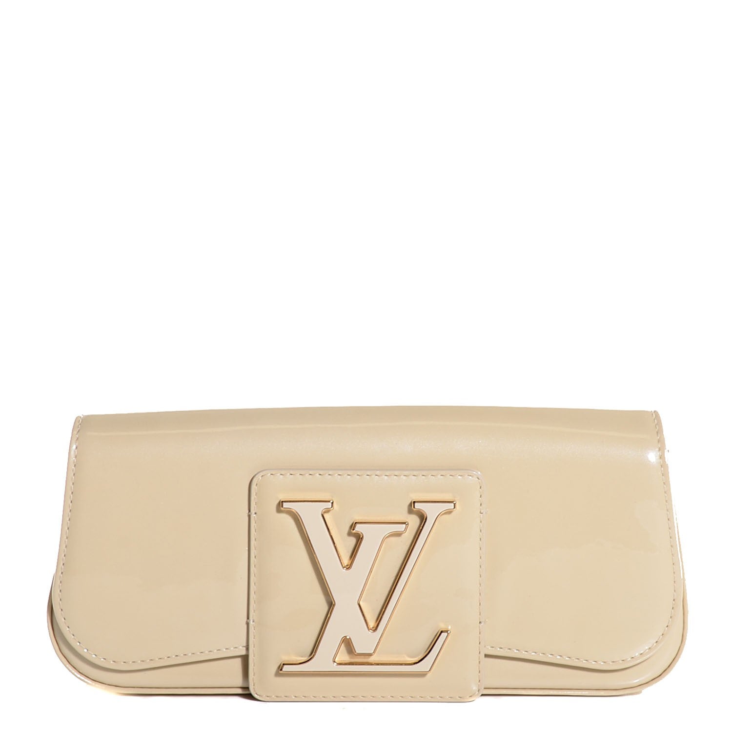 Louis Vuitton Patent Sobe Clutch Blanc Corail 1 of 7