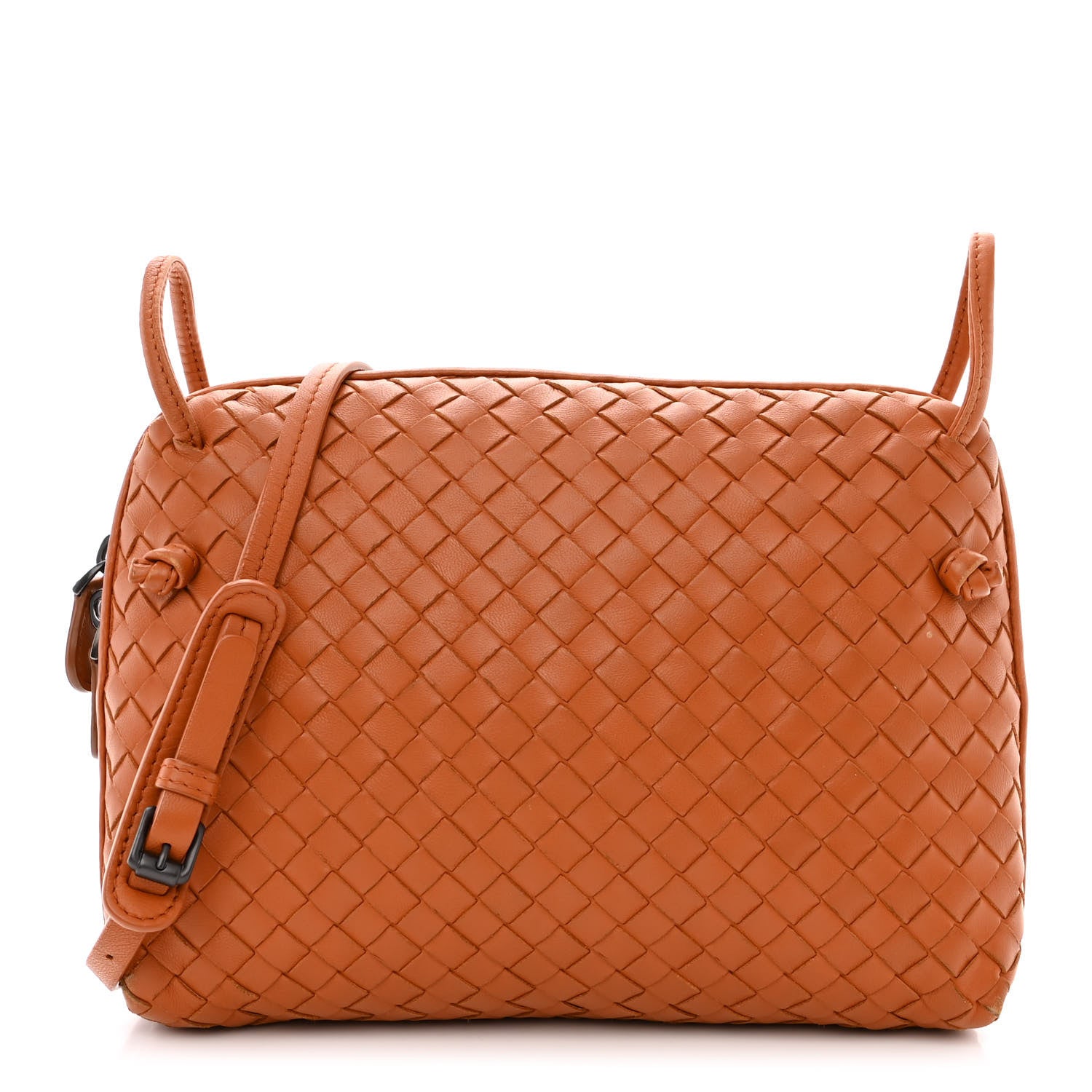 Bottega Veneta Nappa Intrecciato Nodini Crossbody Messenger Noce 3 of 11