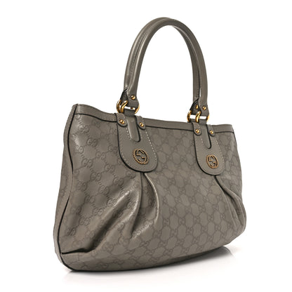 Gucci Guccissima Medium Scarlett Stud Tote Grey 3 of 10