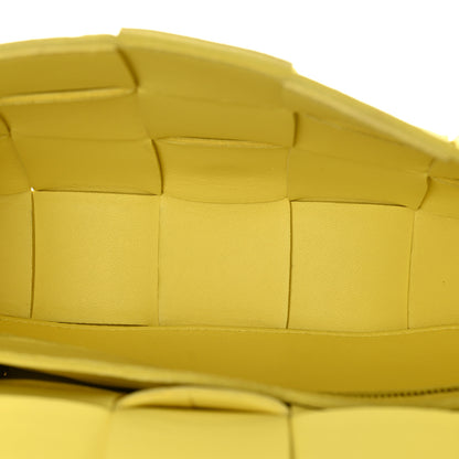 Bottega Veneta Lambskin Maxi Intrecciato Small Cassette Crossbody Bag Lemonade 13 of 34