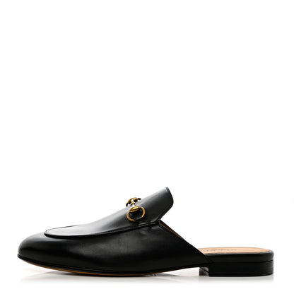 Gucci Calfskin Womens Princetown Slippers 38.5 Black 1 of 9