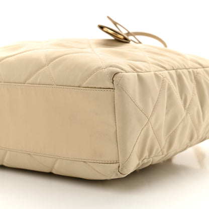 Prada Re-Nylon Impuntu Quilted Re-Edition 1995 Chaine Medium Tote Bag Beige 9 of 10