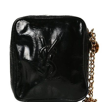 Saint Laurent Textured Patent Monogram Mini Wristlet Black 11 of 12