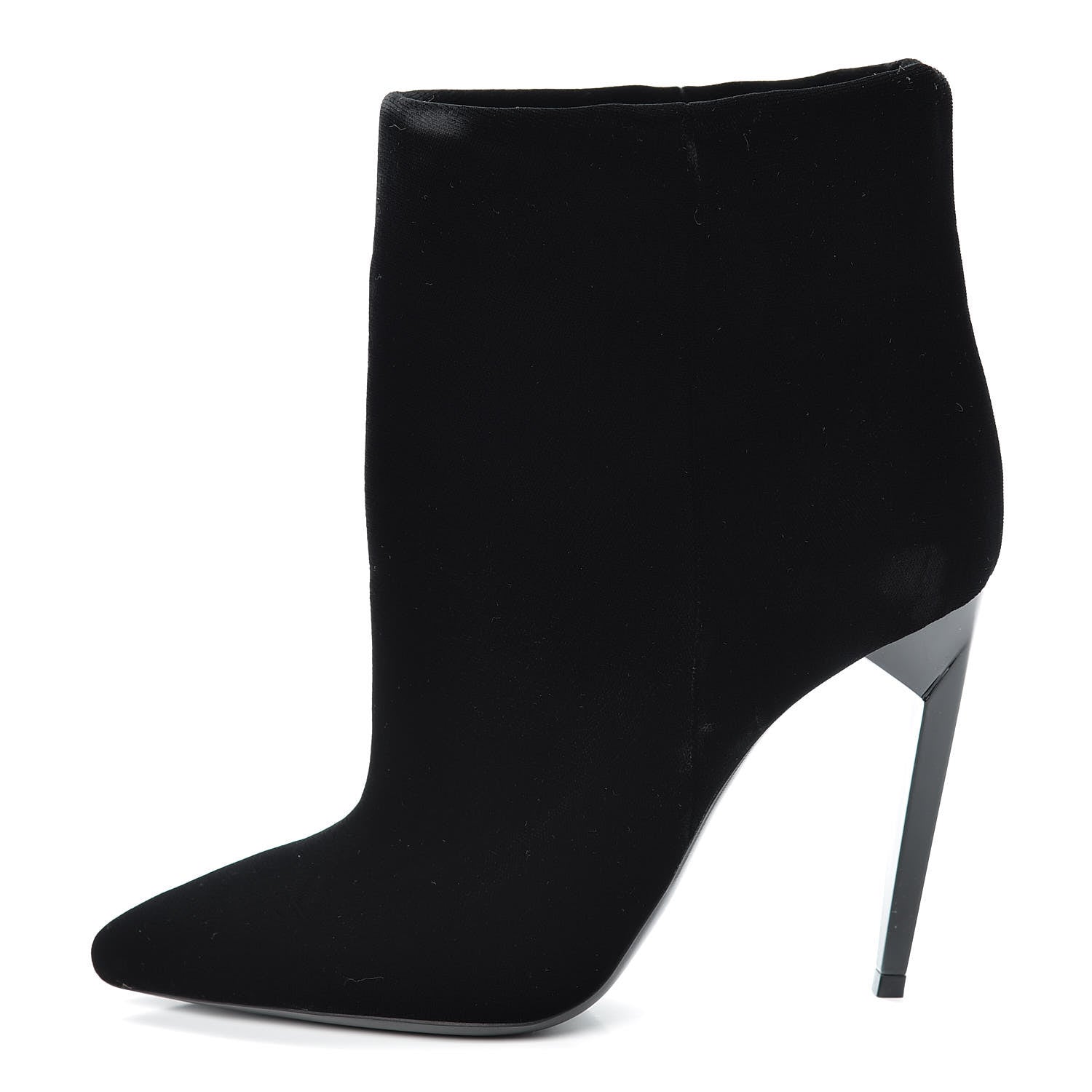 Saint Laurent Velvet Freja 105 Ankle Booties 35.5 Black 1 of 14