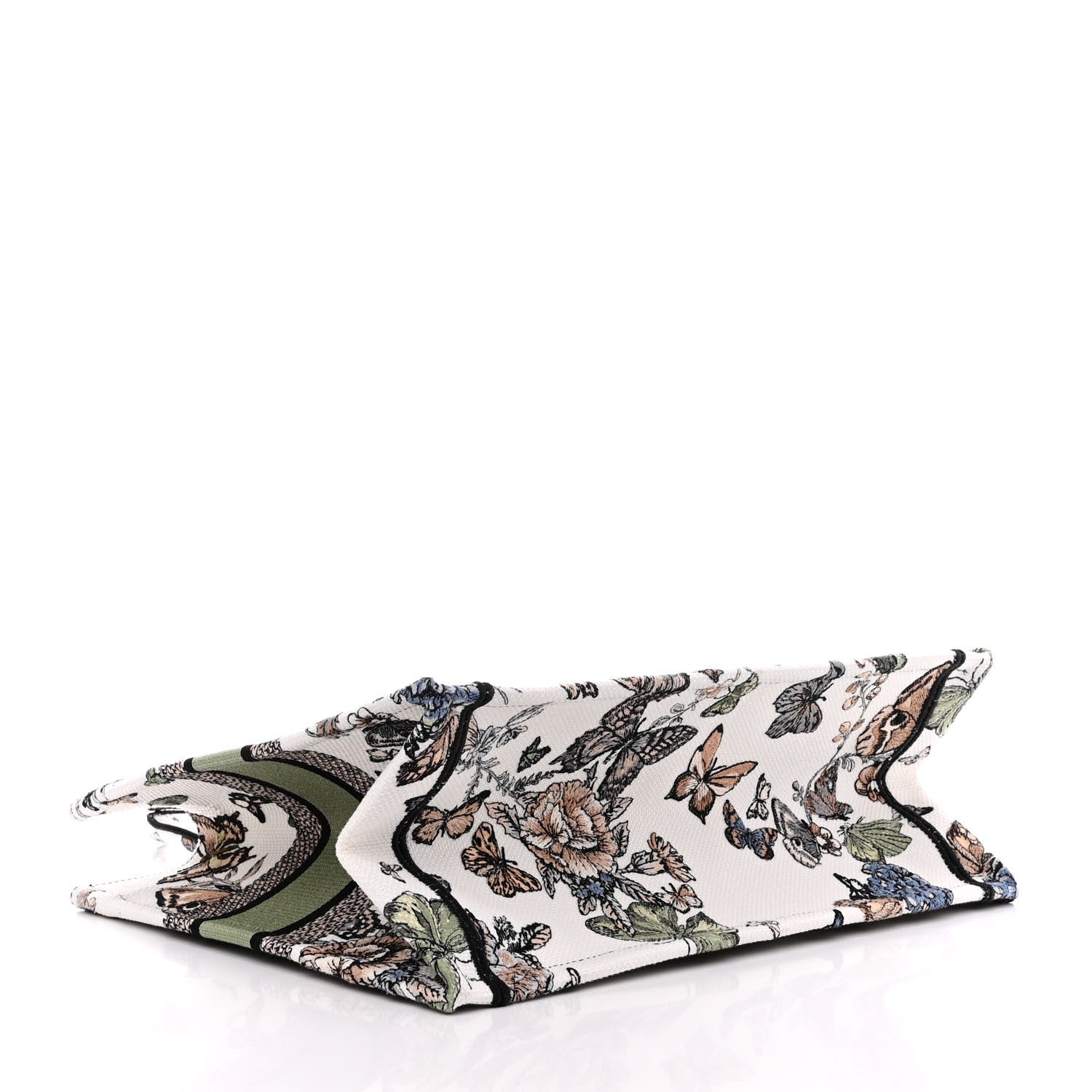 Christian Dior Canvas Embroidered Toile de Jouy Mexico Medium Book Tote White Multicolor 4 of 10