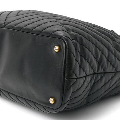 Chanel Calfskin Chevron Quilted Surpique Tote Black 11 of 11