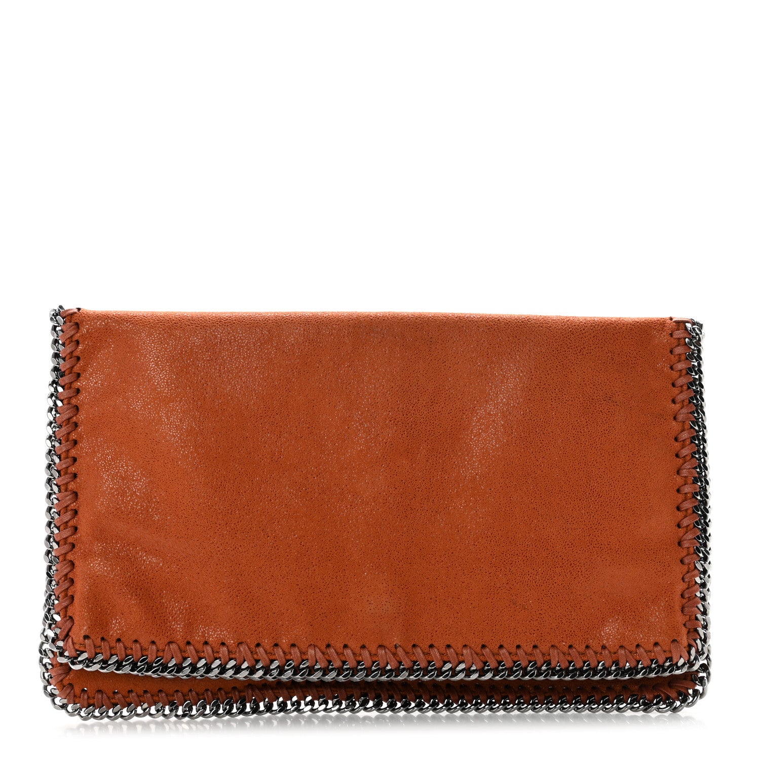 Stella McCartney Shaggy Deer Falabella Fold Over Clutch Brandy 1 of 8