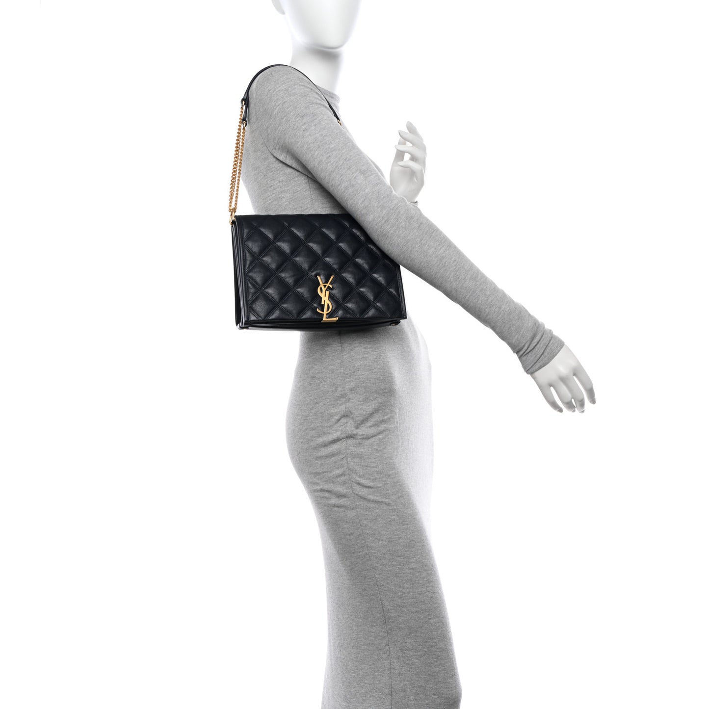 Lambskin Quilted Mini Becky Chain Bag Deep Marine