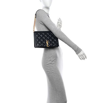 Saint Laurent Lambskin Quilted Mini Becky Chain Bag Deep Marine 2 of 11