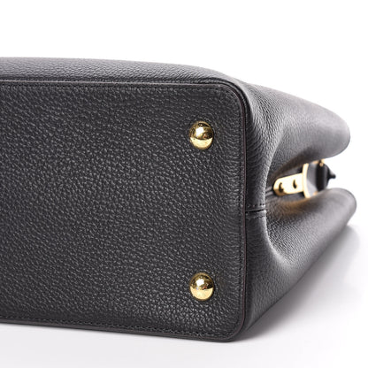 Louis Vuitton Taurillon Capucines MM Black 7 of 11