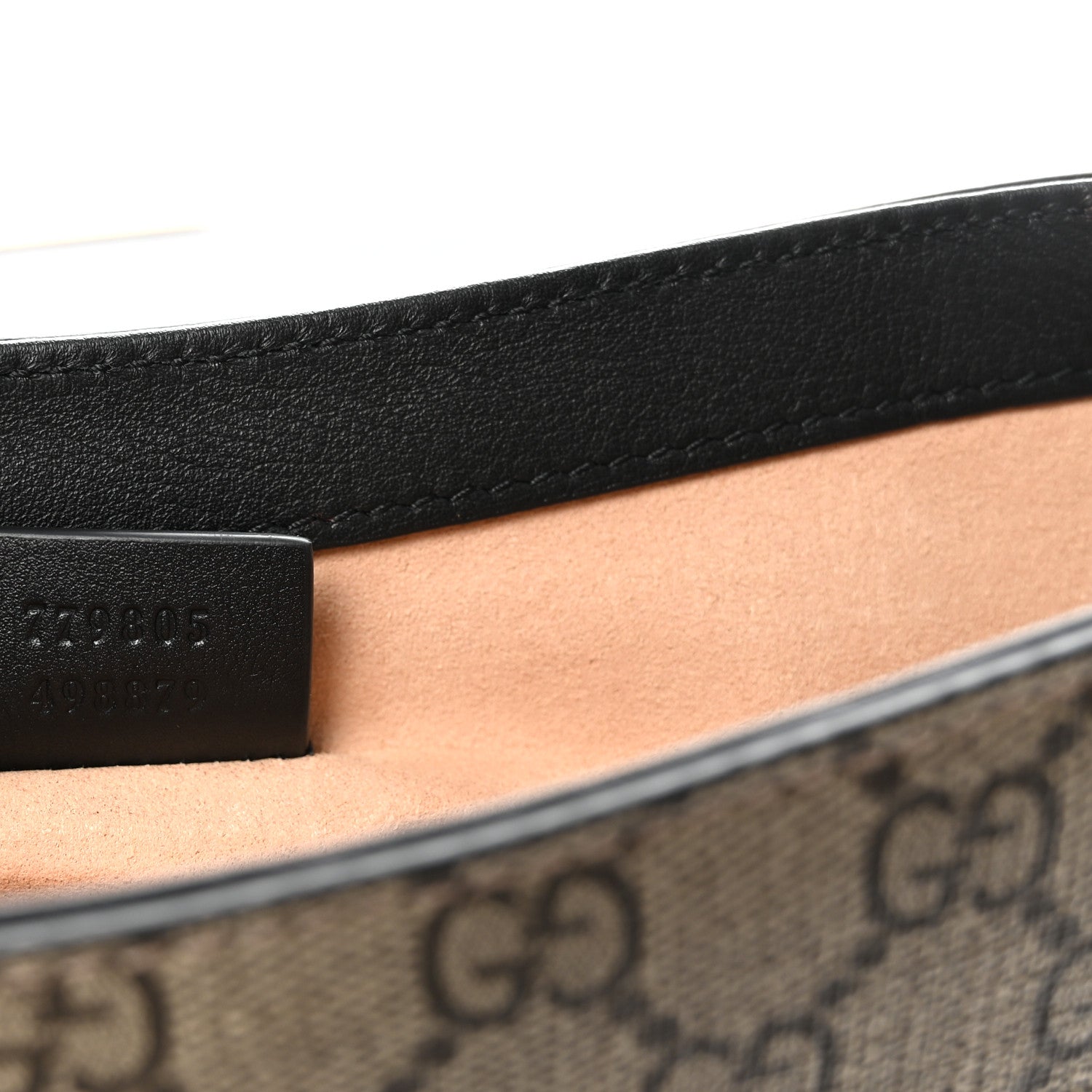 Gucci GG Supreme Monogram Web Medium Padlock Messenger Shoulder Bag Black 7 of 10