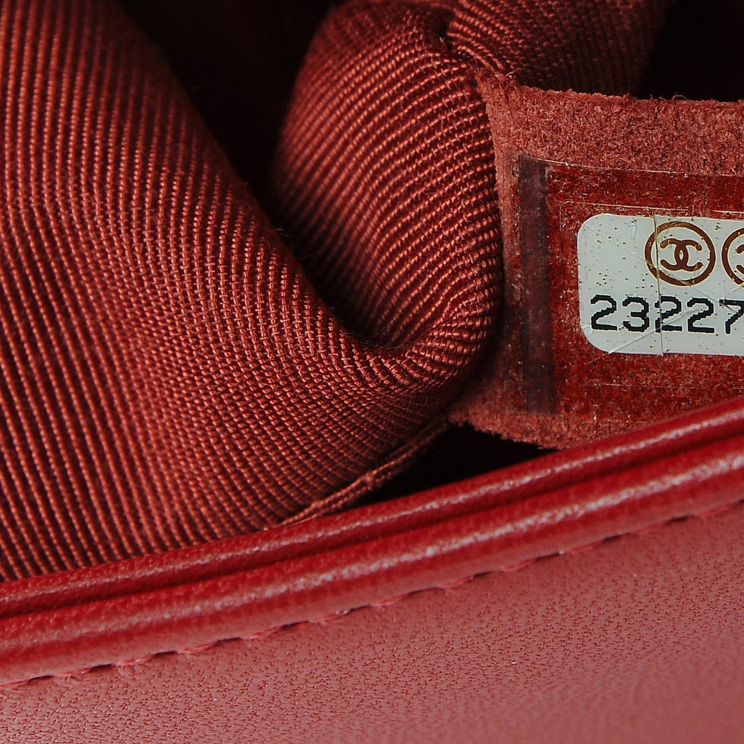 Lambskin Quilted Medium Boy Flap Red