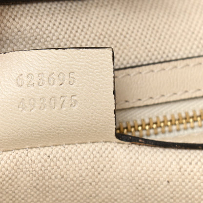Gucci Monogram Calfskin Large Horsebit 1955 Tote Bag Beige Mystic White 7 of 10