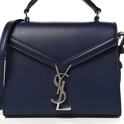 Saint Laurent Calfskin Mini Classic Monogram Cassandra Top Handle Bag Blue 8 of 10