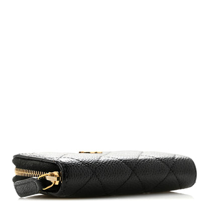 Chanel Caviar Quilted Zip Coin Purse Black 4 of 9