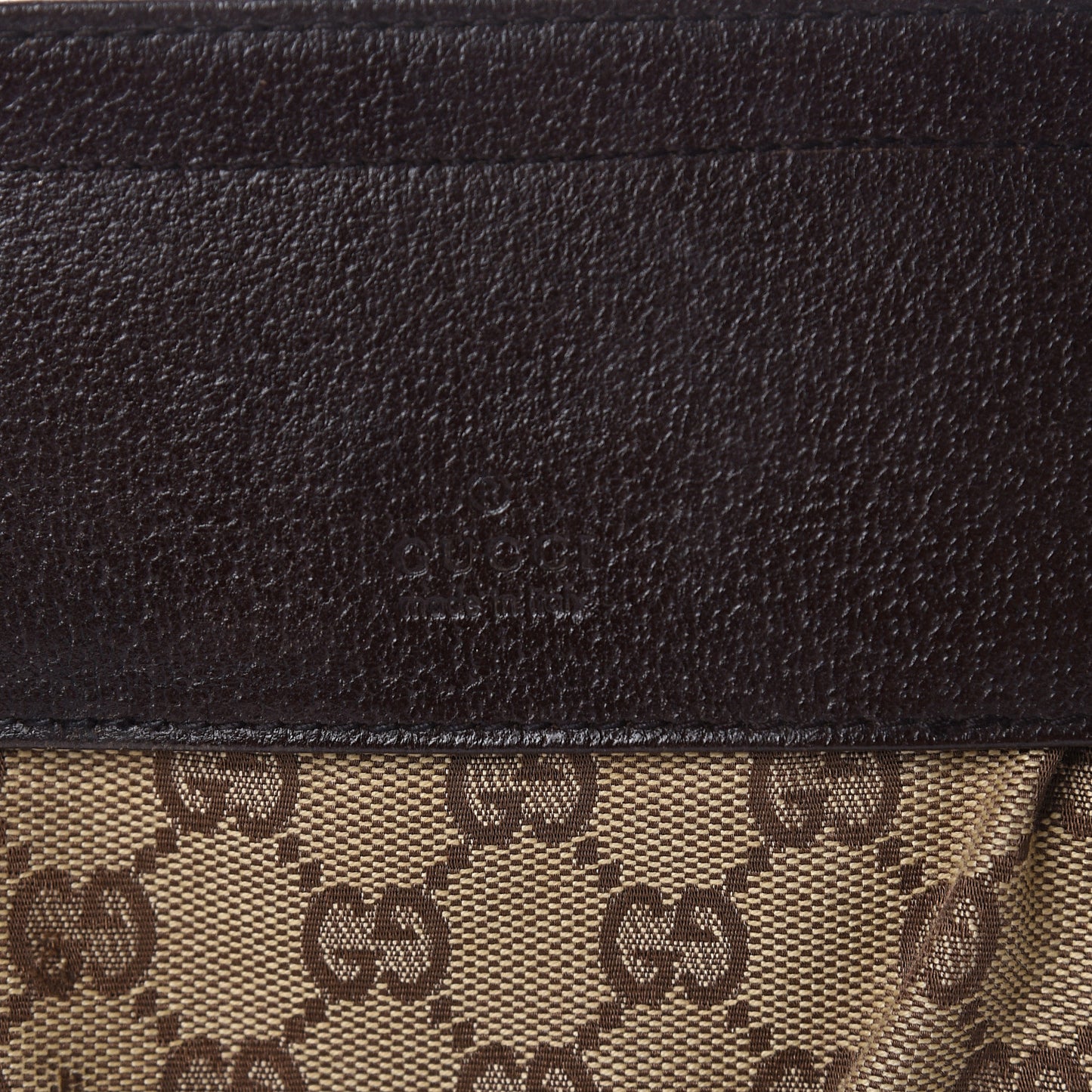 GG Monogram Double Pocket Belt Bag Dark Brown