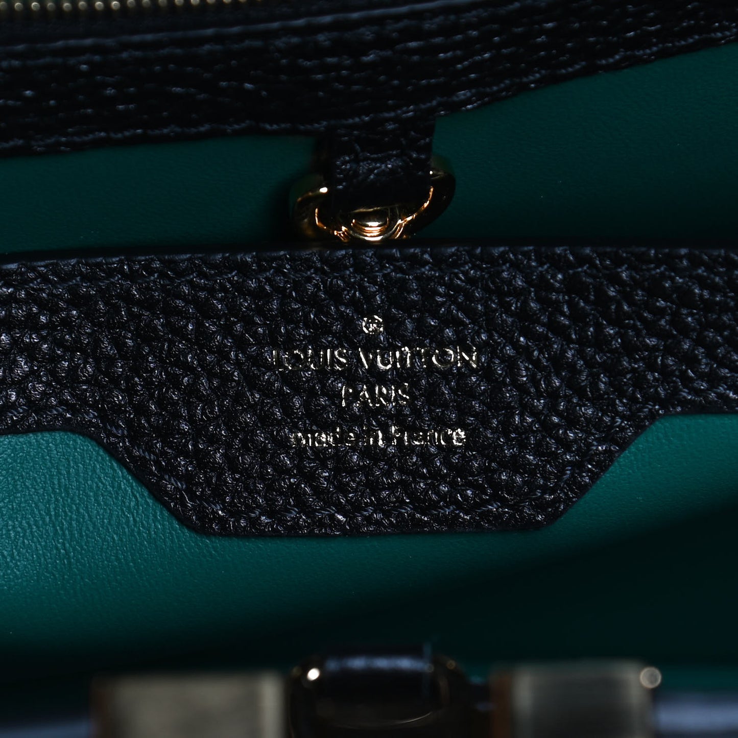 Taurillon Malachite Effect Capucines BB Black