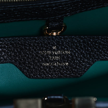 Louis Vuitton Taurillon Malachite Effect Capucines BB Black 6 of 9