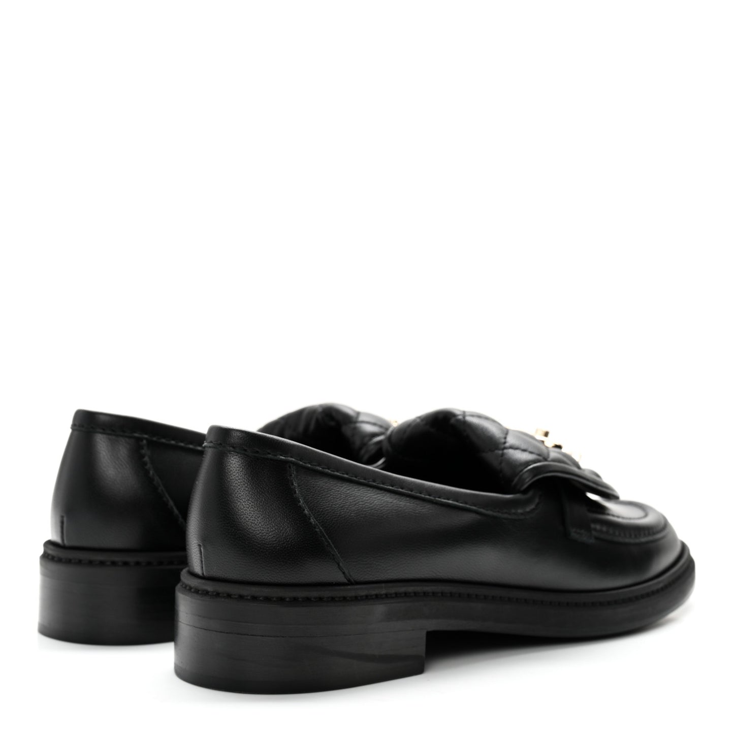 Lambskin Quilted CC Turnlock Loafers 39.5 Black