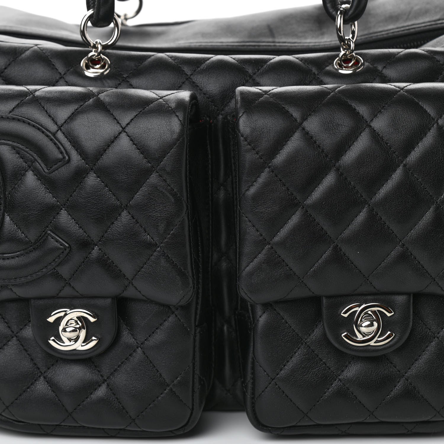Chanel Calfskin Quilted Large Cambon Multipocket Reporter Black 8 of 11