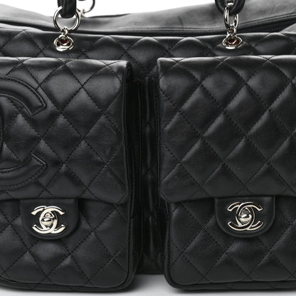 Chanel Calfskin Quilted Large Cambon Multipocket Reporter Black 8 of 11