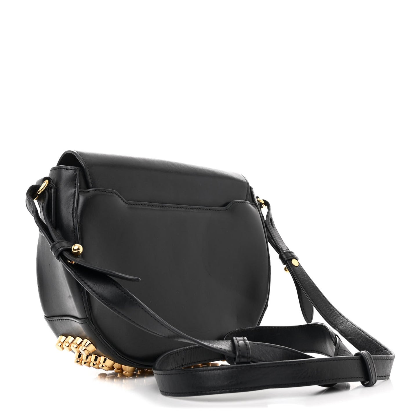 Calfskin Small Lia Sling Black Pale Gold Hardware