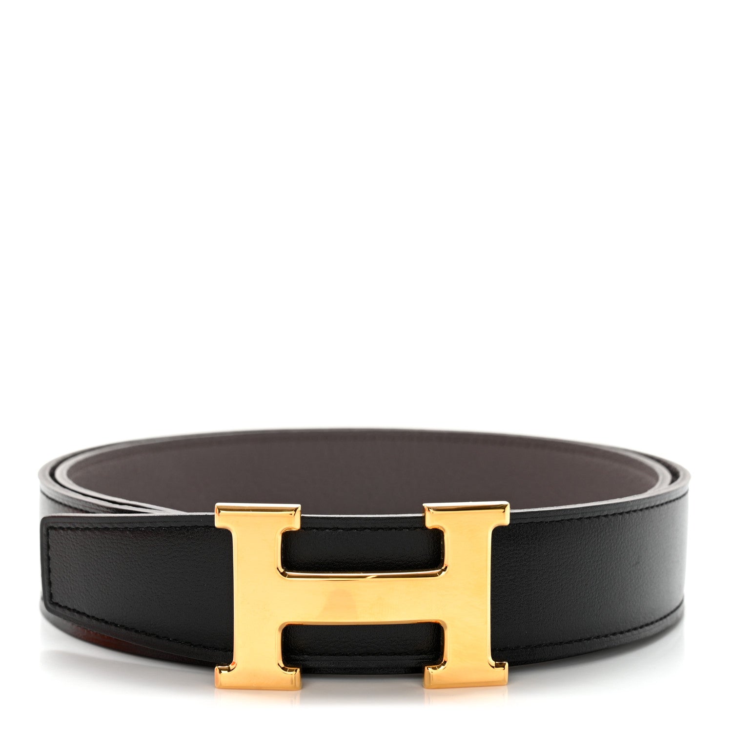 Hermes Box Togo 42mm Constance H Belt 85 Black Etain 1 of 6