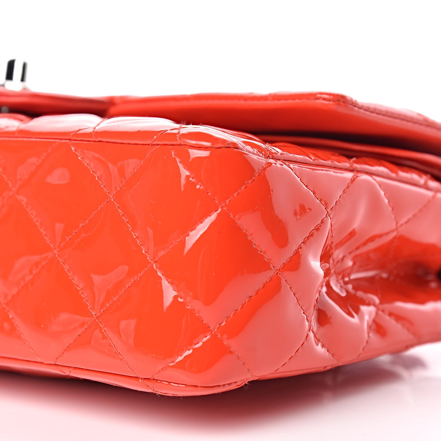 Chanel Patent Calfskin Quilted Medium Double Flap Red 11 of 11