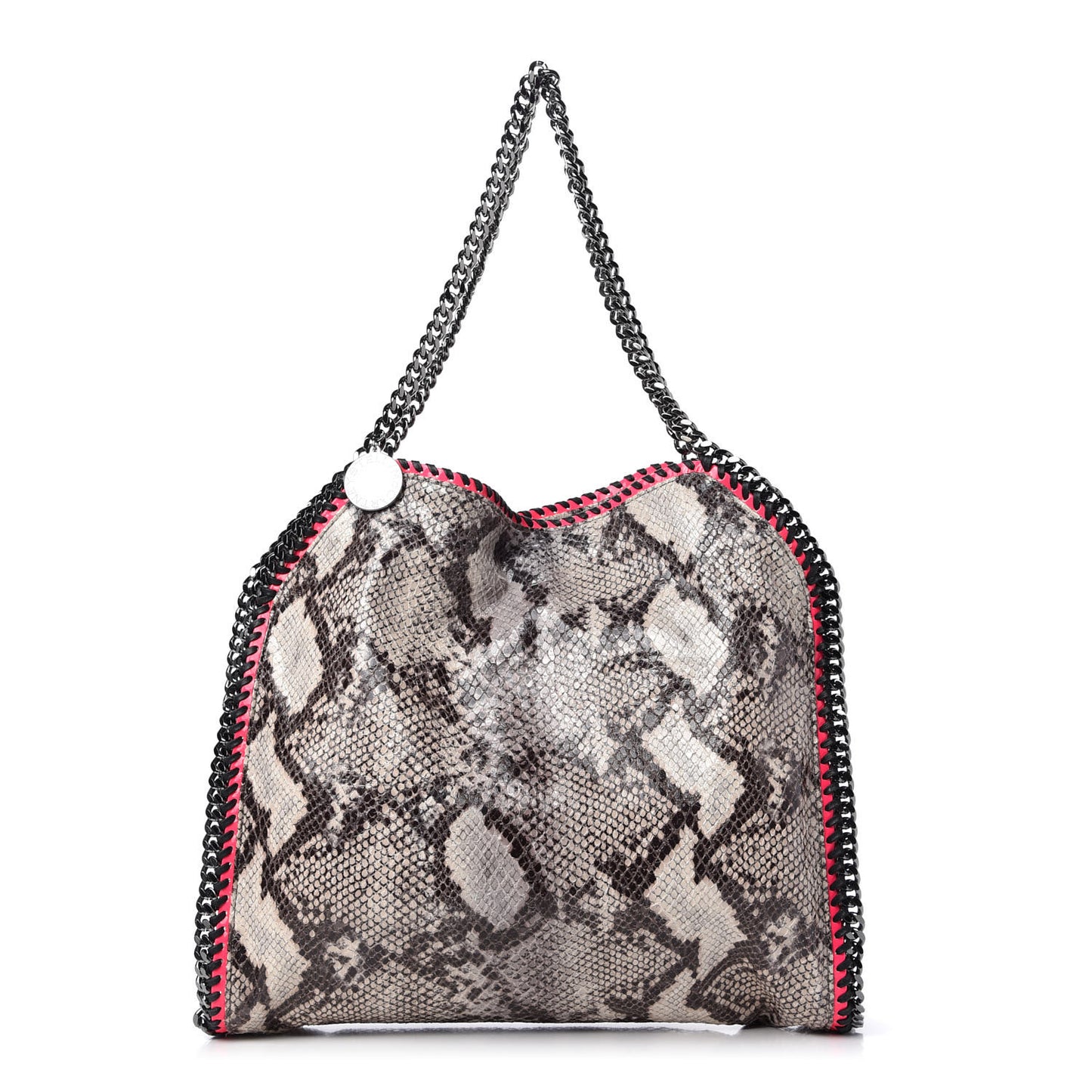 Eco Python Small Falabella Tote Chalk Pink
