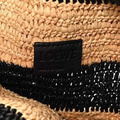 Loewe Raffia Striped Flamenco Knot Clutch Black Natural 6 of 9