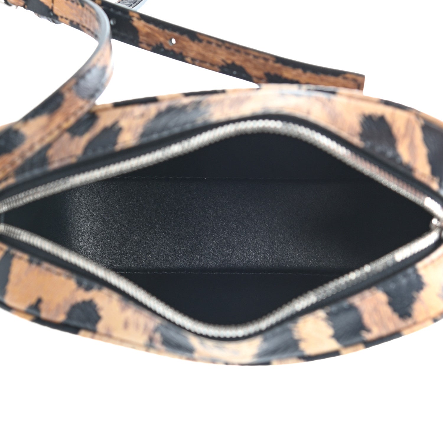 Balenciaga Calfskin Printed Leopard XS Everyday Camera Bag Beige White 5 of 9