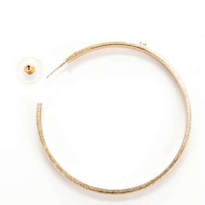 Chanel Crystal CC Hoop Earrings Pale Pink Gold 3 of 6