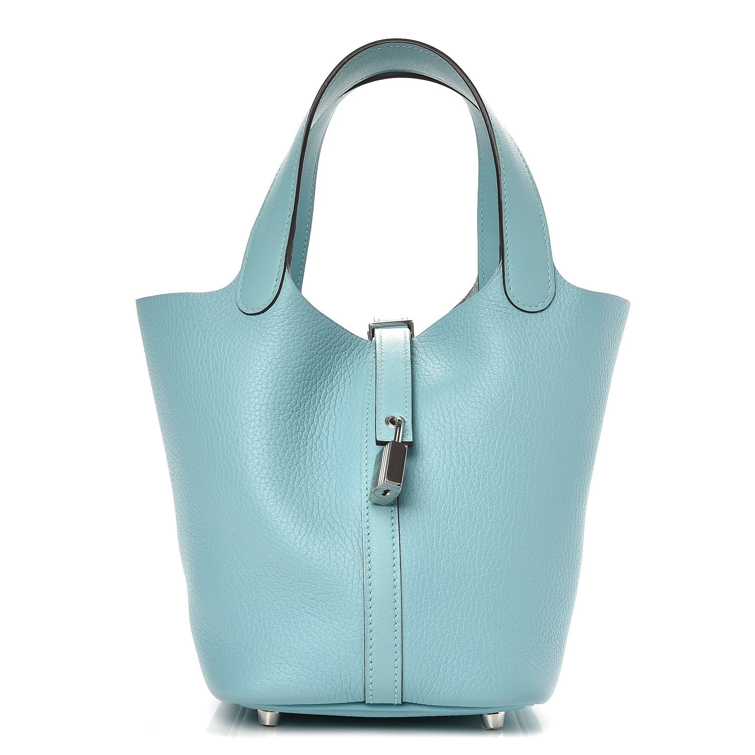 Hermes Taurillon Clemence Picotin Lock 18 PM Bleu Atoll 1 of 8