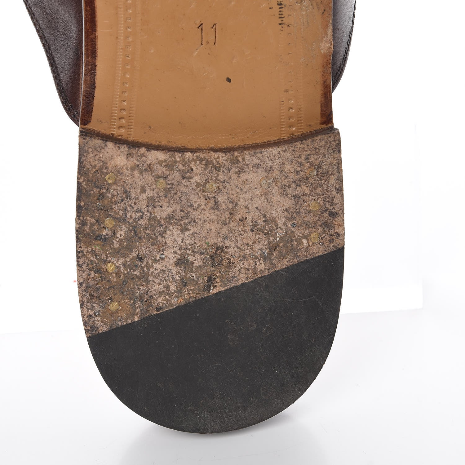 Gucci Calfskin Mens Princetown Slippers 11 Fondente Brown 13 of 18