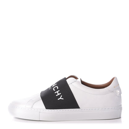 Givenchy Calfskin Band Logo Womens Urban Street Sneakers 38 White Black 1 of 9
