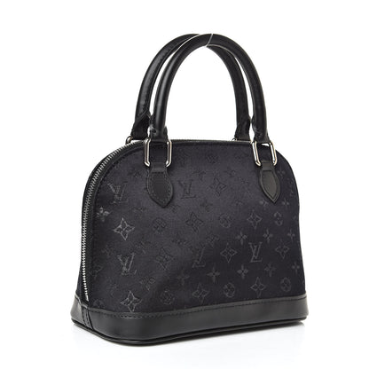 Louis Vuitton Satin Monogram Little Alma Black 3 of 11