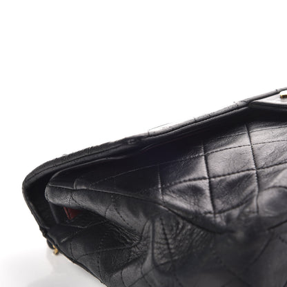 Chanel Lambskin Quilted Medium Double Flap Black 22 of 27