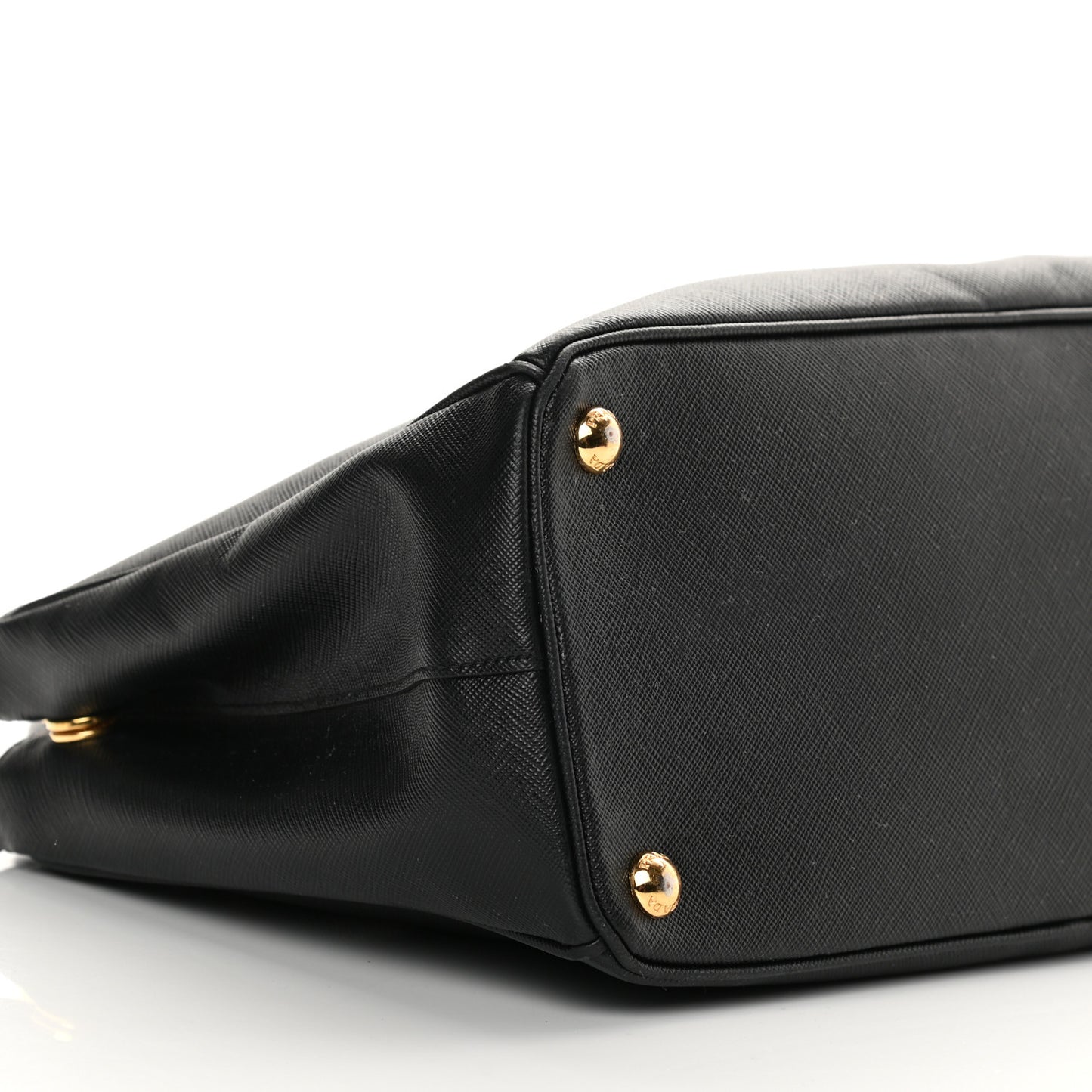 Saffiano Small Galleria Double Zip Tote Black