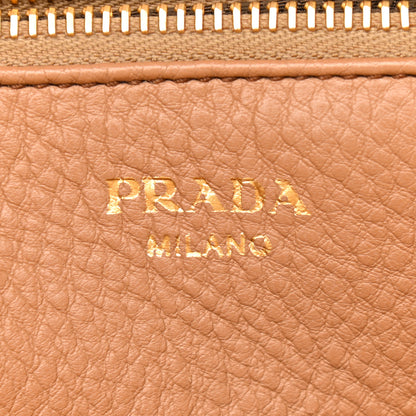 Prada Vitello Daino Dome Satchel Cannella 6 of 8