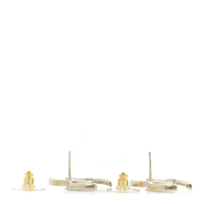 Chanel Crystal Large CC Earrings Gold 3 of 6