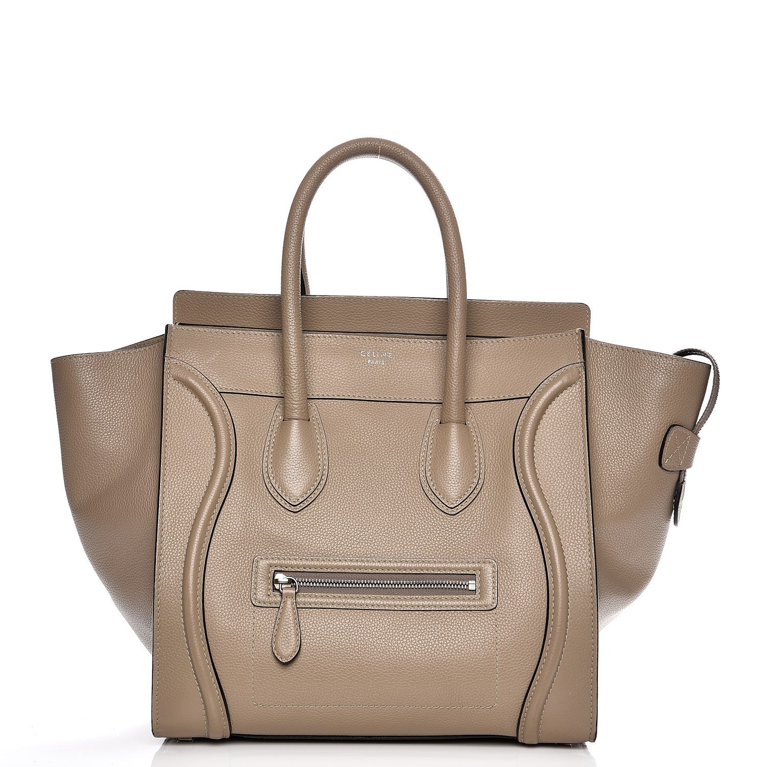 Celine Drummed Calfskin Mini Luggage Dune 1 of 9