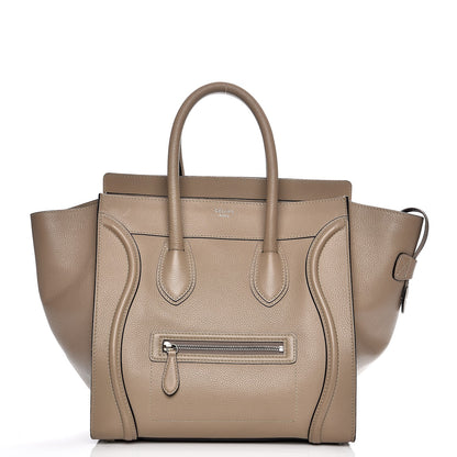Celine Drummed Calfskin Mini Luggage Dune 1 of 9
