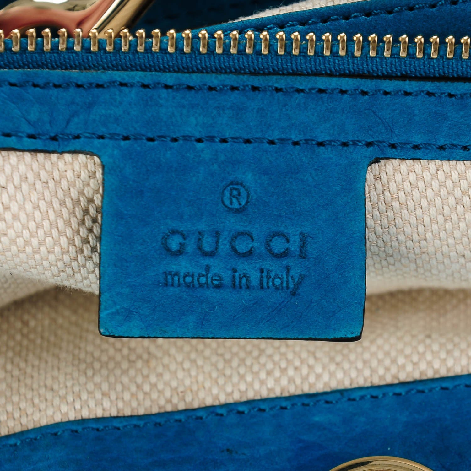 Gucci Vitello Range Medium Soho Chain Shoulder Bag Deep Cobalt 6 of 11